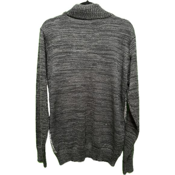 Rue21 Argyle Quarter-Zip Sweater Men’s Large Gray Black White Pullover - Picture 2 of 8